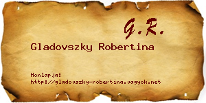 Gladovszky Robertina névjegykártya